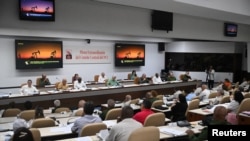 Una reunión del Comité Central del Partido Comunista de Cuba.