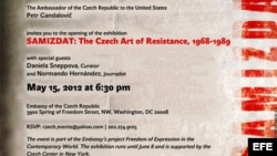 Imagen de la invitación a la exposición Samizdat.