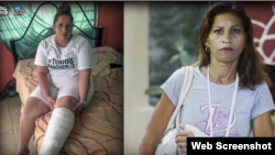 Represión contra mujeres en Cuba. (Captura de video "Vamos por ti y por tu familia")