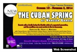 Cartel promocional de la obra "La primavera cubana".