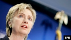 La ex senadora, ex secretaria de Estado y candidata a la presidencia por el partido demócrata, Hillary Clinton, en foto de archivo.