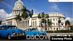 Anuncio de la Cámara de Comercio de Glen Ellyn, en Illinois, promoviendo el viaje a Cuba.