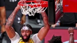 Los Lakers vencieron a los Miami Heat en el 1.er partido de la final de la NBA