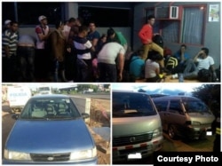 Captura de 29 cubanos indocumentados. Fotos de la página de Facebook de la Fuerza Pública de Costa Rica.