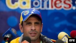 El líder opositor, Henrique Capriles