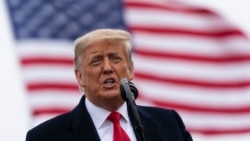 El presidente Donald Trump pronuncia un discurso, el martes 12 de enero de 2021, en Álamo, Texas. (AP Foto/Alex Brandon)