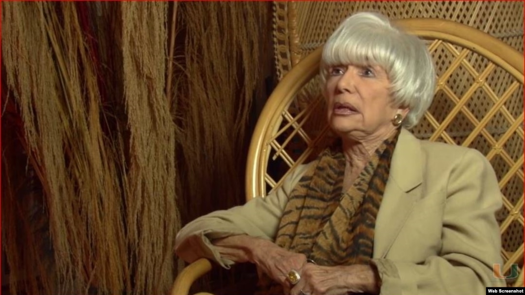Aleida Leal, durante una entrevista en la Universidad de Miami. (University of Miami Digital Collection).