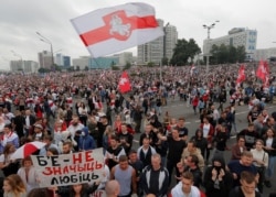 Manifestación multitudinaria contra Lukashenko en Minsk, Bielorrusia. REUTERS/Vasily Fedosenko