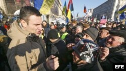 Vitali Klitschko en las protestas de Kiev