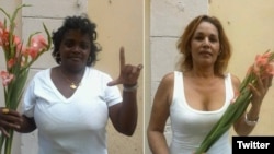 Rosario Morales La Rosa y Leonor Reynó Borges fueron integrantes de las Damas de Blanco (Archivo)