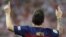 Lionel Messi tras anotar el gol de la victoria.
