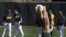 Un entrenamiento de los Oakland Athletics.
