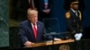 Presidente Donald Trump durante su discurso en la Asamblea de las Naciones Unidas en Nueva York el 22 de septiembre de 2026. (Foto / ANGELA WEISS / AFP)