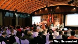 Jordi Baiget, consejero catalán de Empresa y Competitividad, durante su alocución en La Habana.