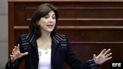 La canciller colombiana, María Ángela Holguín.