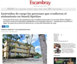 La información como la publica el periódico Escambray, de Sancti Spiritus, en su página digital.