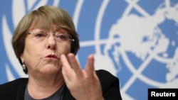 La Comisionada de Derechos Humanos de Naciones Unidas, Michelle Bachelet. 