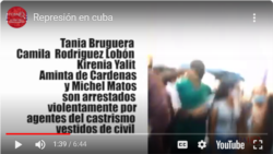 Imagen de Cubalex sobre la represión desatada en La Habana el 10 de octubre contra la sociedad civil