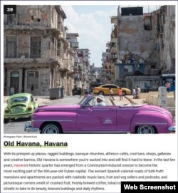 La Habana Vieja ocupa el sitio 39 en la lista de los 50 barrios más cool del mundo. (Captura de imagen/Time Out)