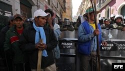Indígenas bolivianos protestan en La Paz 