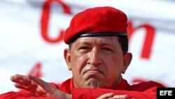 Fotografía de archivo del presidente venezolano Hugo Chávez. 
