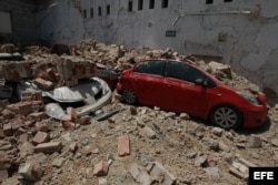 Vista general de daños en la capital mexicana tras el sismo de 7.1.