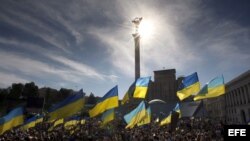 La plaza de la Independencia de Kiev.