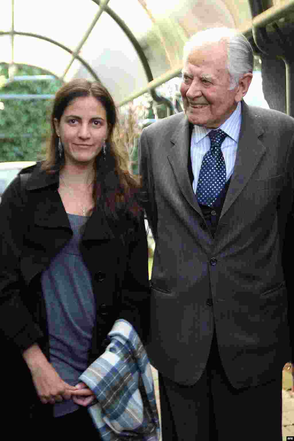 Rosa María Payá durante su encuentro con Patricio Aylwin en Santiago de Chile (Chile). 