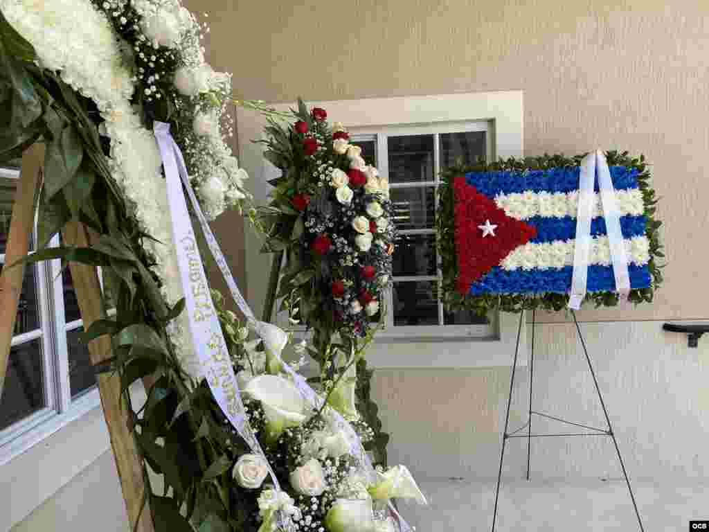 Funeral de Esteban Bovo en el Museo de la Brigada 2506 en Miami Lakes.