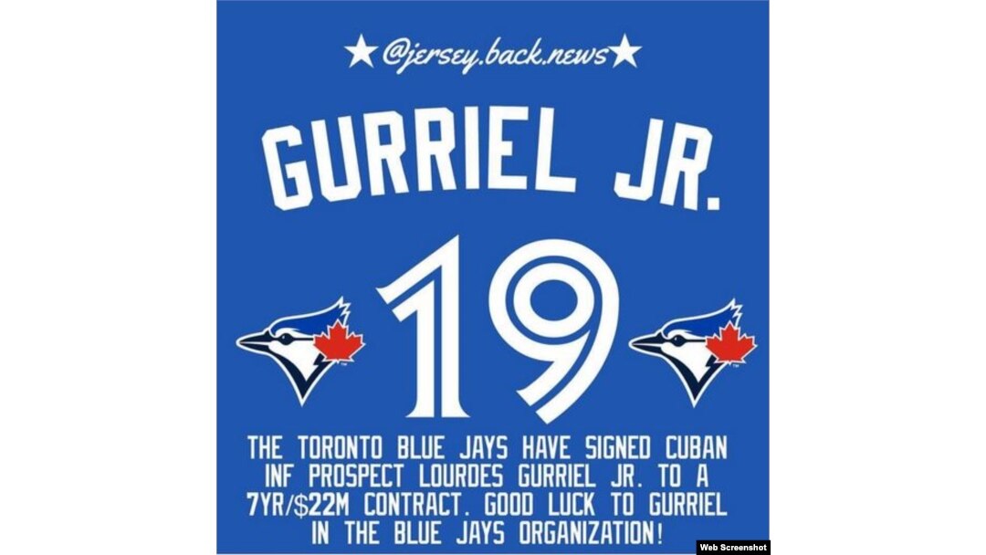 Lourdes Gurriel, número 19 de los Azulejos.