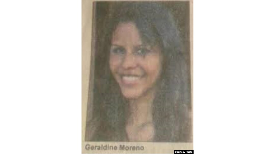 Geraldine Moreno, víctima de la represión en Venezuela