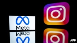 El logo de Meta y de Instagram, una de las empresas que abarca el gigante tecnológico que sufrió este martes una caída masiva.