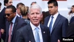 El secretario de Energía de EEUU, Chris Wright, de visita en el Palacio de Miraflores, en Venezuela. (REUTERS)
