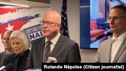 Conferencia de prensa Asamblea la Resistencia Cubana en Miami. 