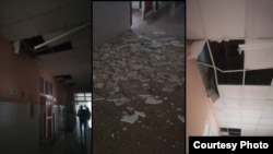 Imágenes del derrumbe parcial este miércoles, 12 de noviembre, en una sala del hospital Calixto Gacía de La Habana.