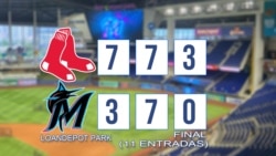 Los Medias Rojas de Boston vencieron a los Marlins de Miami