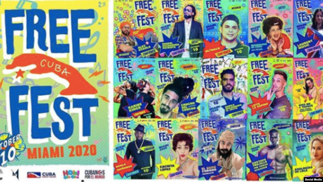 Poster del Free Cuba Fest.