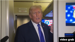 El presidente Donald Trump a bordo del Air Force One, el 16 de febrero de 2026.