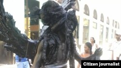 Reporta Cuba. Estatuas Andantes. Foto: Yusmila Reyna.