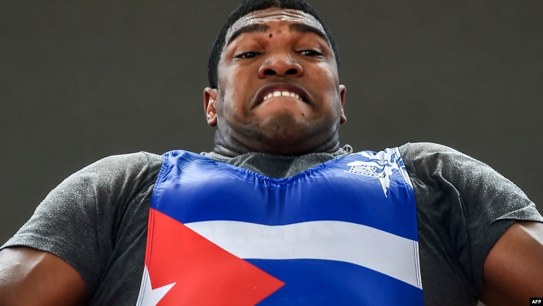 El atleta cubano Juan Columbié. AFP/ Luis Robayo