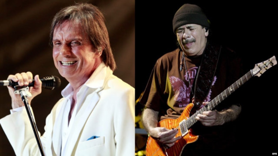 Roberto Carlos y Carlos Santana.