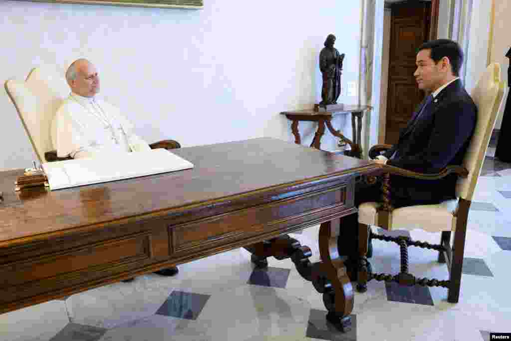 El papa y Rubio sostuvieron una reunión a puertas cerradas.