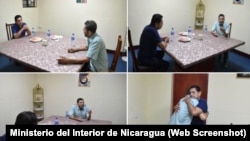 El Ministerio del Interior de la dictadura de Daniel Ortega y Rosario Murillo publicó fotografías Bayardo Arce (camisa clara) con su hermano Gerardo Arce.