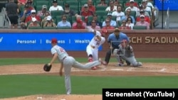 César Prieto (31) disparó su único hit de la temporada ante Zack Wheeler.