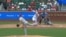 César Prieto (31) disparó su único hit de la temporada ante Zack Wheeler.