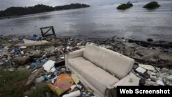 Aguas contaminadas en Río de Janeiro.