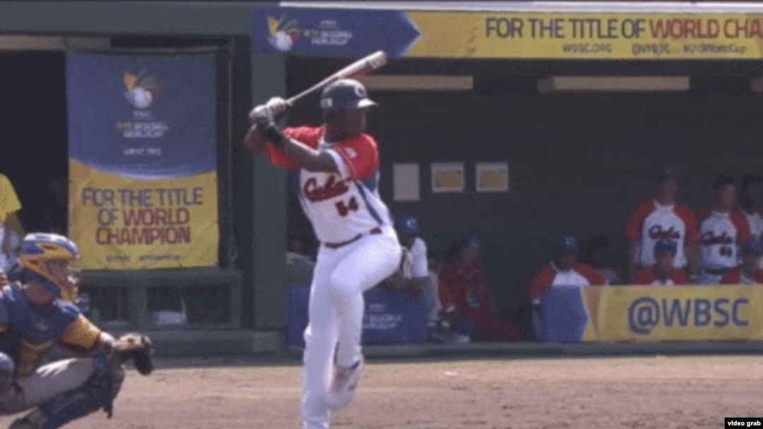 El tercera base cubano Malcom Núñez cuando tenía 15 años, en la Copa del Mundo de Béisbol de esa categoría en Japón.