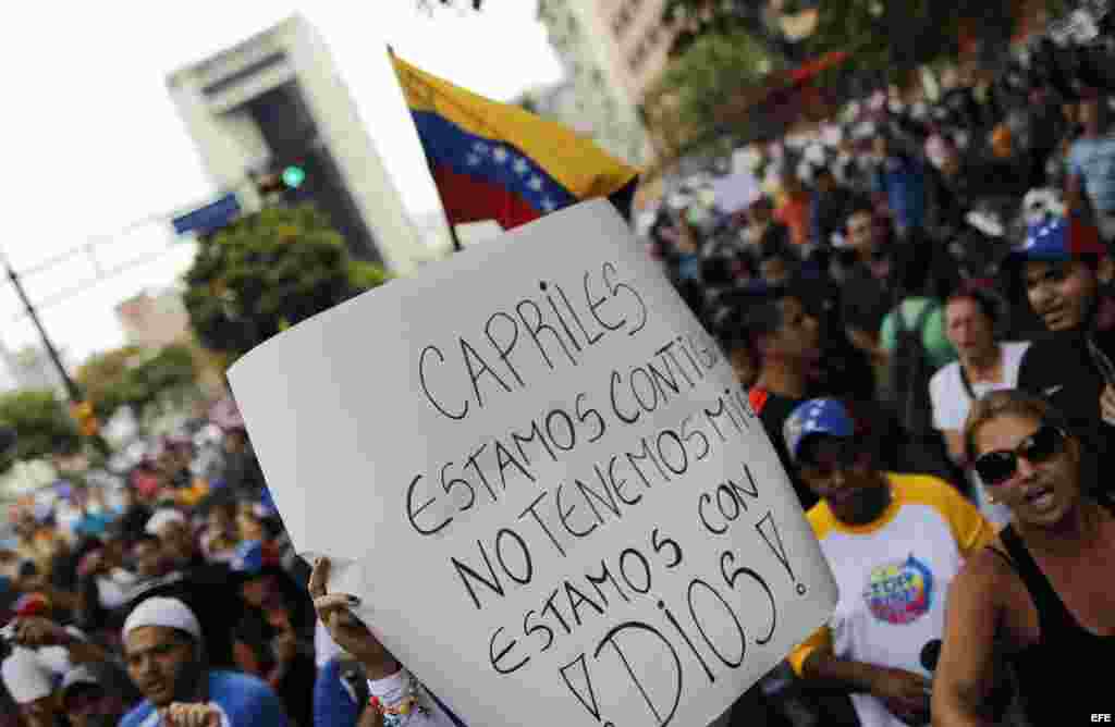 Manifestación en Caracas, Venezuela. 