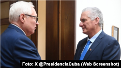 El gobernante Miguel Díaz-Canel recibió al vicecanciller ruso Serguéi Riabkov