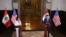 Secretario de Estado Marco Rubio junto a la presidenta de Perú, Keiko Fujimori